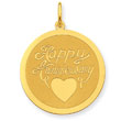 14K Gold Happy Anniversary Charm
