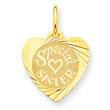 14K Gold Special Sister Charm