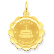 14K Gold Happy Birthday Charm