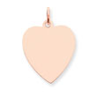 14K Gold Rose Gold Heart Disc Charm