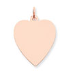 14K Rose Gold Heart Disc Charm