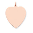 14K Rose Gold Heart Disc Charm