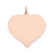 14K Rose Gold Heart Disc Charm