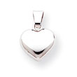 14K White Gold Heart Pendant