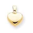 14K Gold Puffed Heart Charm
