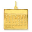 14K Gold Sunday The First Day Calendar Pendant