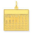 14K Gold Thursday The First Day Calendar Pendant
