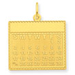 14K Gold Friday The First Day Calendar Pendant