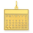 14K Gold Saturday The First Day Calendar Pendant