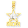 14K Gold And Rhodium All Star Mom Pendant