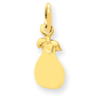 14K Gold Pear Charm