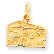 14K Gold Swiss Cheese Charm