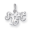 Sterling Silver Sweet 16 Charm