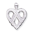 Sterling Silver Fancy Heart Charm