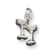 Sterling Silver Champagne Glasses Charm