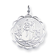 Sterling Silver Bride & Groom Disc Charm