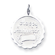 Sterling Silver Happy Anniversary Disc Charm