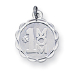 Sterling Silver #1 Mom Disc Charm