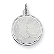 Sterling Silver My Best Friend Disc Charm