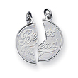 Sterling Silver 2-Piece Best Friend Disc Charm