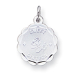 Sterling Silver Sweet Sixteen Disc Charm