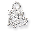 Sterling Silver Filigree Scroll Bells Pendant