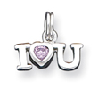 Sterling Silver I Love You Charm