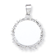 Sterling Silver Fancy Round Pendant