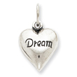 Sterling Silver Antiqued Dream Heart Pendant