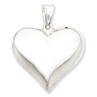 Sterling Silver Polished Puffed Heart Pendant