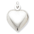 Sterling Silver Puffed Heart Pendant