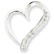 Sterling Silver CZ Heart Pendant