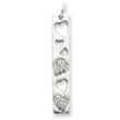Sterling Silver Swarovski Crystal Heart Pendant