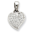 Sterling Silver Swarovski Crystal Heart Pendant