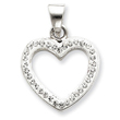 Sterling Silver Swarovski Crystal Heart Pendant