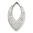 Sterling Silver Swarovski Crystal Oval Pendant