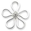 Sterling Silver Swarovski Crystal Flower Pendant