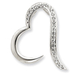 Sterling Silver Swarovski Crystal Heart Pendant