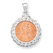 Sterling Silver Rope Coin Bezel Pendant