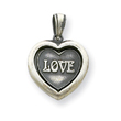 Sterling Silver Antiqued Heart Pendant