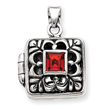 Sterling Silver Garnet Locket