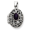 Sterling Silver Amethyst Locket