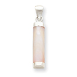 Sterling Silver Pink Mother Of Pearl Cylinder Pendant
