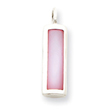 Sterling Silver Pink Mother Of Pearl Inlayed Pendant