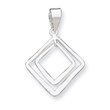 Sterling Silver Diamond Shape Pendant