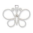 Sterling Silver Fancy Butterfly Pendant