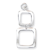 Sterling Silver Graduated Squares Dangle Pendant