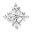 Sterling Silver CZ Snowflake Slide