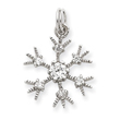 Sterling Silver Clear CZ Snowflake Charm