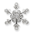 Sterling Silver CZ Snowflake Pendant